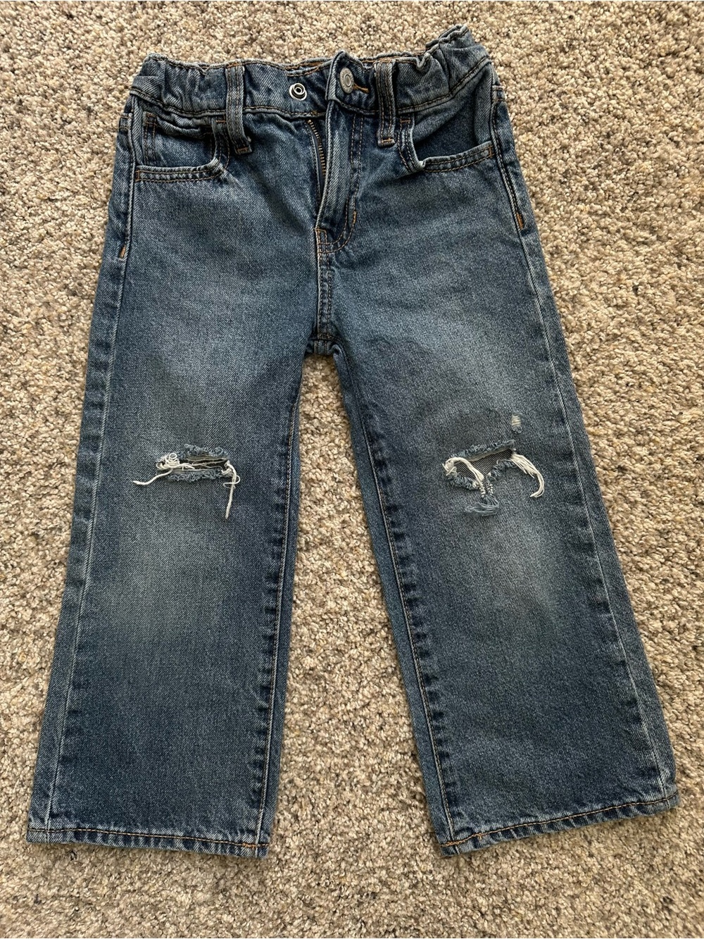 Old Navy Boys Distressed Dark Blue Jeans